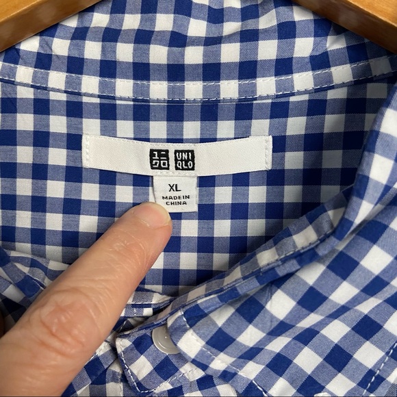 Uniqlo Men’s Checkered Button Down Shirt XL - Picture 5 of 7